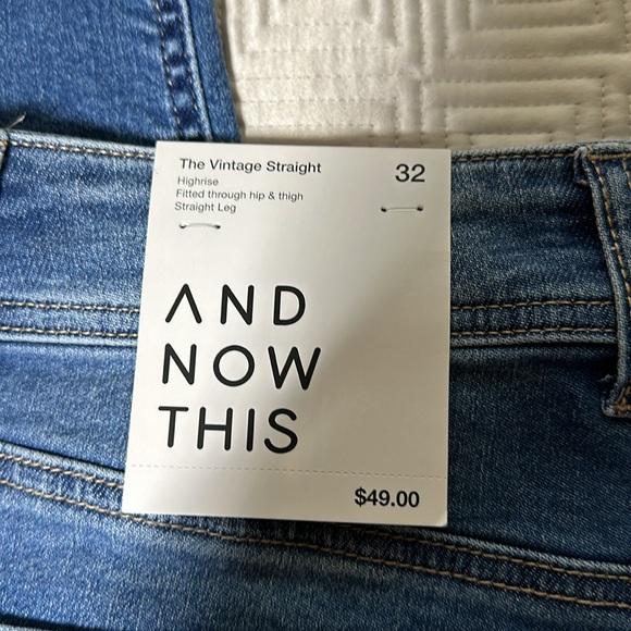 2 pair of And Now This jeans from Macys vintage straight high waisted distressed - Picture 5 of 8